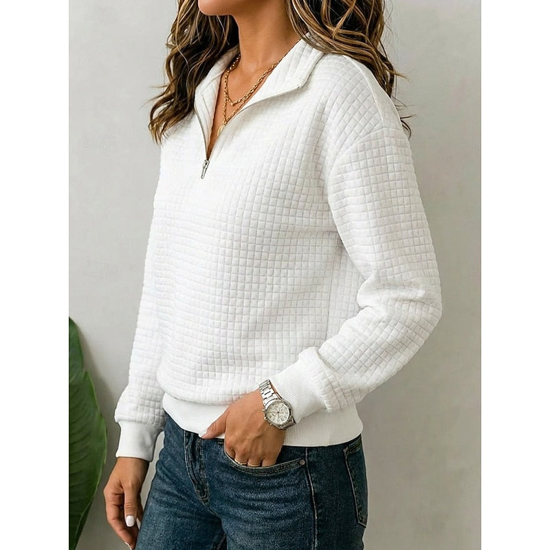 Textured Quarter-Zip Pullover