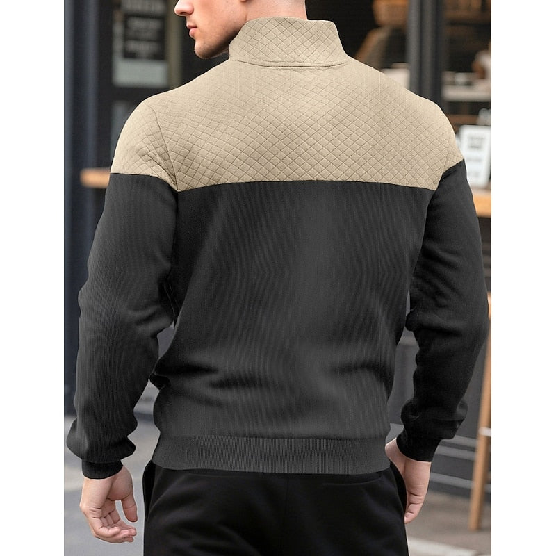 Textured Quarter-Zip Sweatshirt