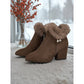 Fur-Trimmed Block Heel Ankle Boots
