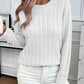 Cable-Knit Round Neck Sweater