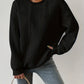 Textured Cable-Knit Crewneck Sweatshirt