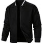 Textured Zip-Up Bomber Jacket