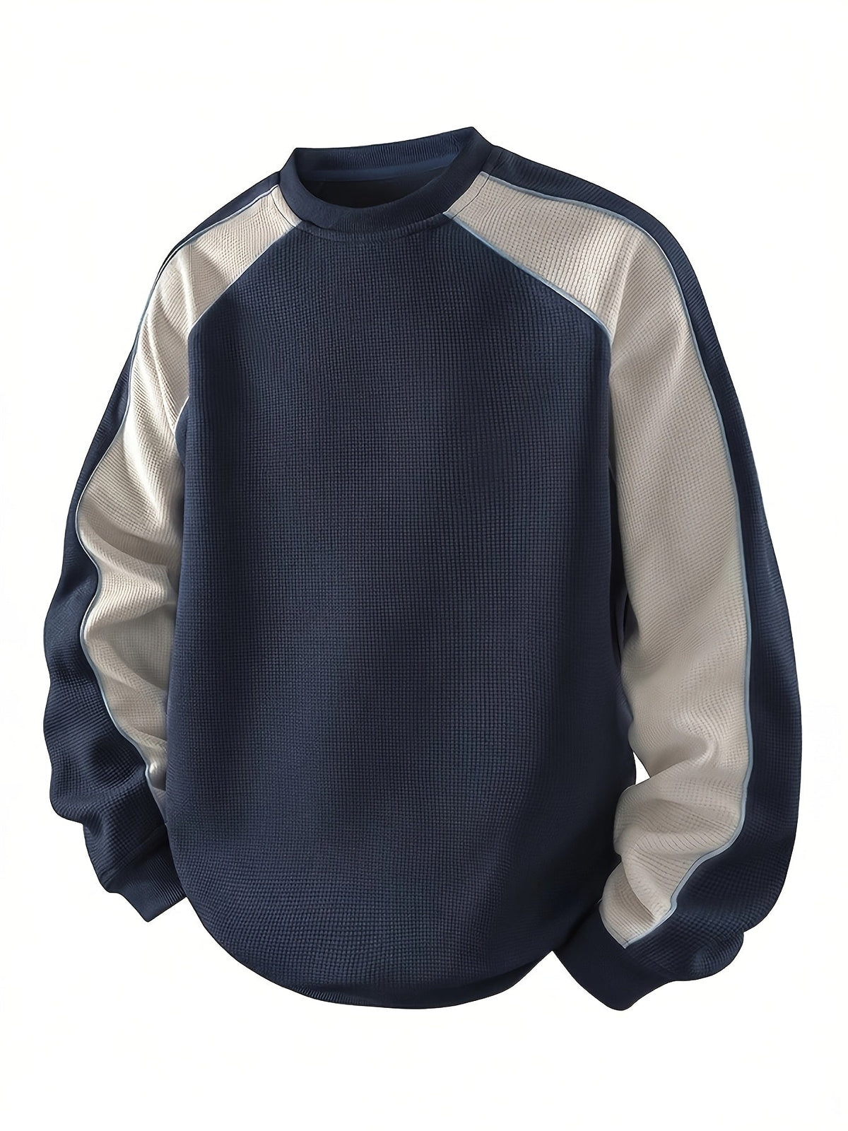 Color-Block Round Neck Sweatshirt