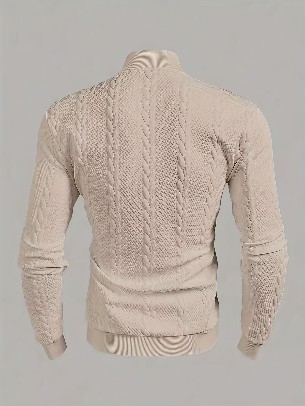 Textured High-Neck Sweatshirt