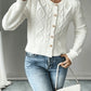 Cable-Knit Button-Front Cardigan