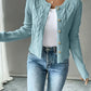 Cable-Knit Button-Front Cardigan