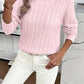 Cable-Knit Round Neck Sweater