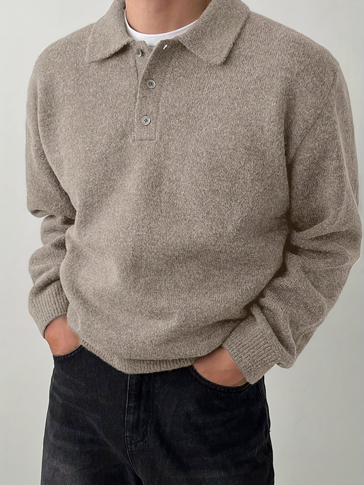Polo Collar Knit Sweater