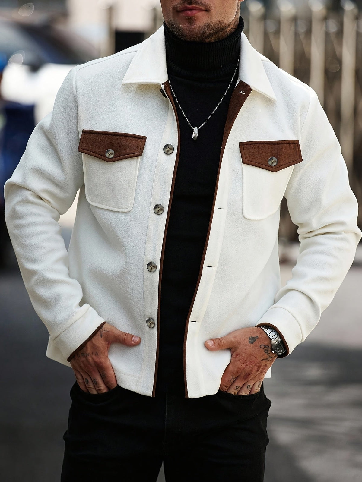 Classic Contrast Overshirt