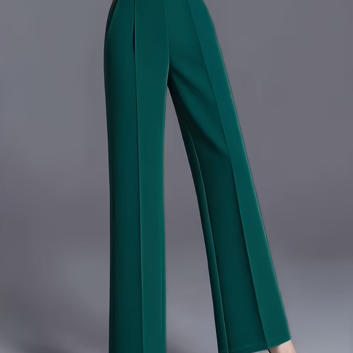 High-Waisted Wide-Leg Trousers