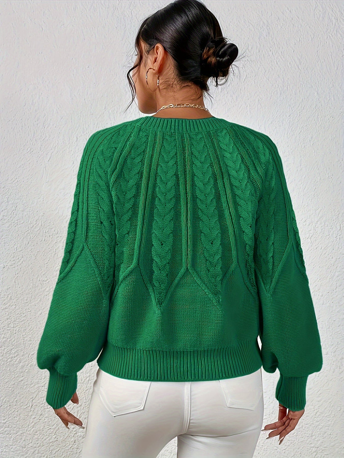 Relaxed Cable-Knit Sweater