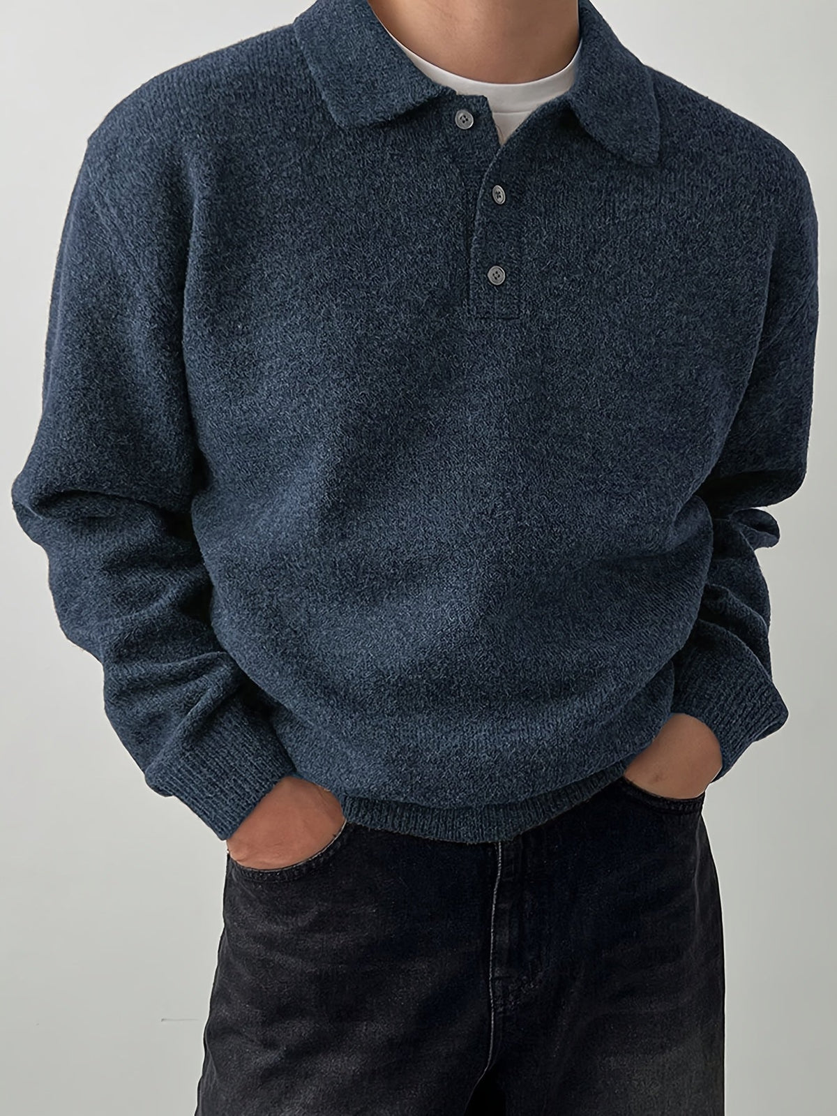 Polo Collar Knit Sweater