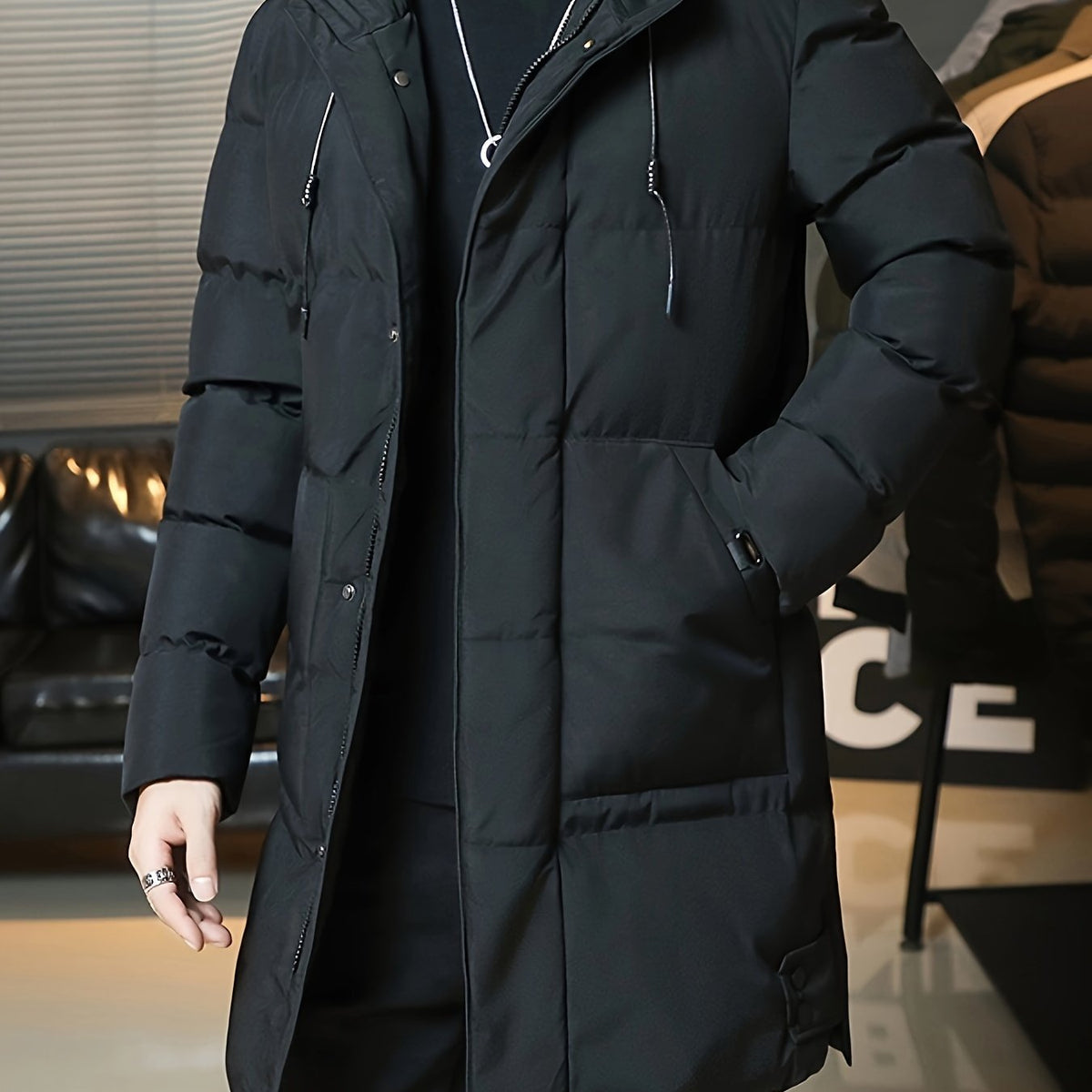 Hooded Longline Padded Coat