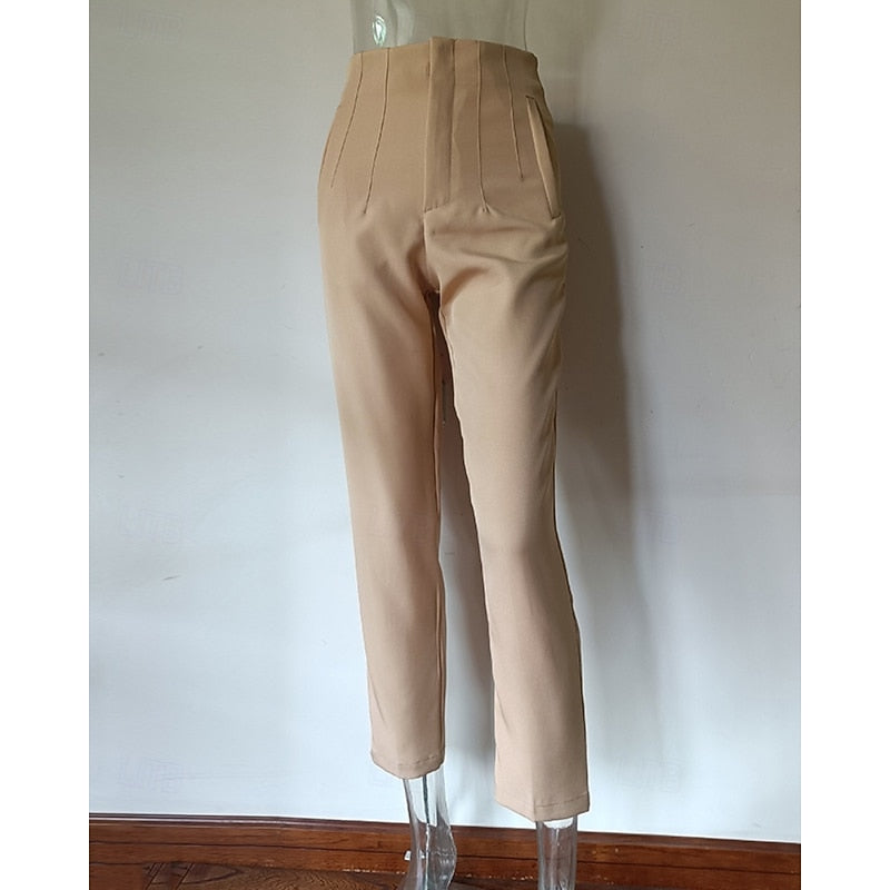 High-Waisted Tailored Trousers