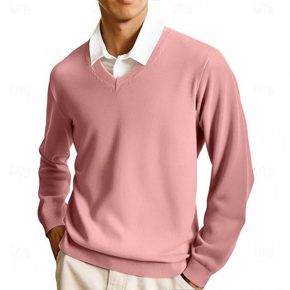 Classic V-Neck Knit Sweater