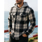 Hooded Plaid Shirt Jacket