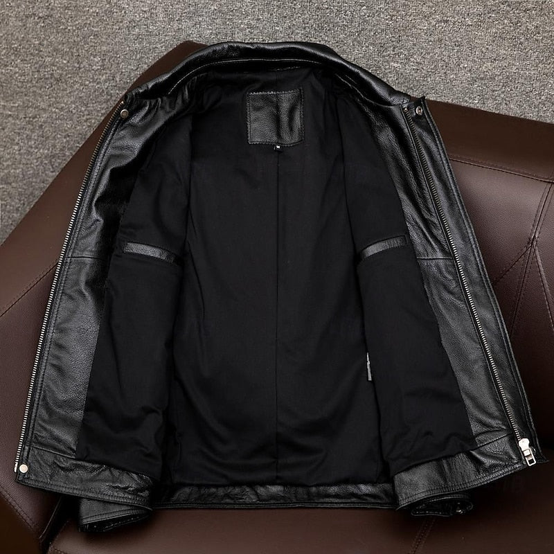 Classic Collared Moto Jacket