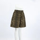 Gyzmar high-rise leopard print shorts with a relaxed wide-leg silhouette shown from the front on a white studio background.