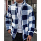 Checked Standing-Collar Jacket