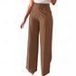 Tailored High-Waist Straight Leg Pants
