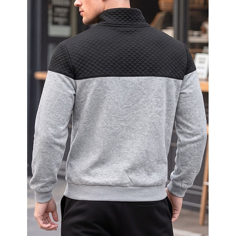 Textured Quarter-Zip Sweatshirt