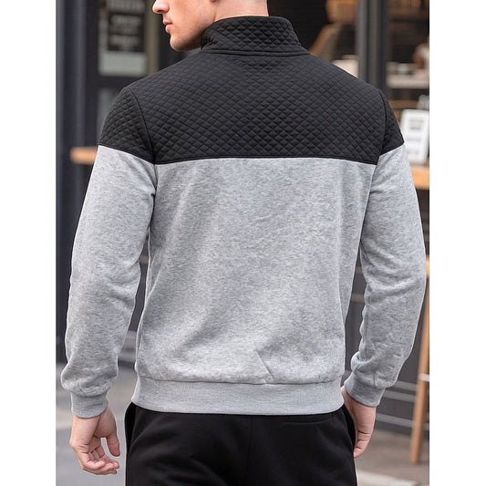 Textured Quarter-Zip Sweatshirt