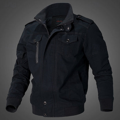 Rugged Stand-Collar Field Jacket