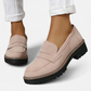 Heeled Loafers with Cushioned Support