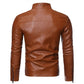 Classic Stand-Collar Biker Jacket