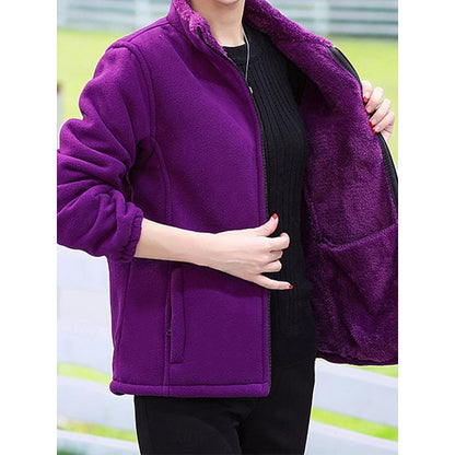 Stand-Collar Zip-Up Jacket