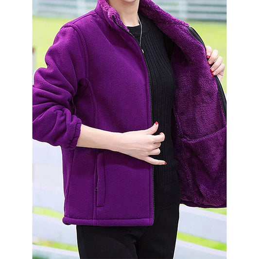 Stand-Collar Zip-Up Jacket