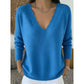 Scalloped V-Neck Pullover
