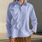 Jorvik - Women's Blue Ruffle Shirt