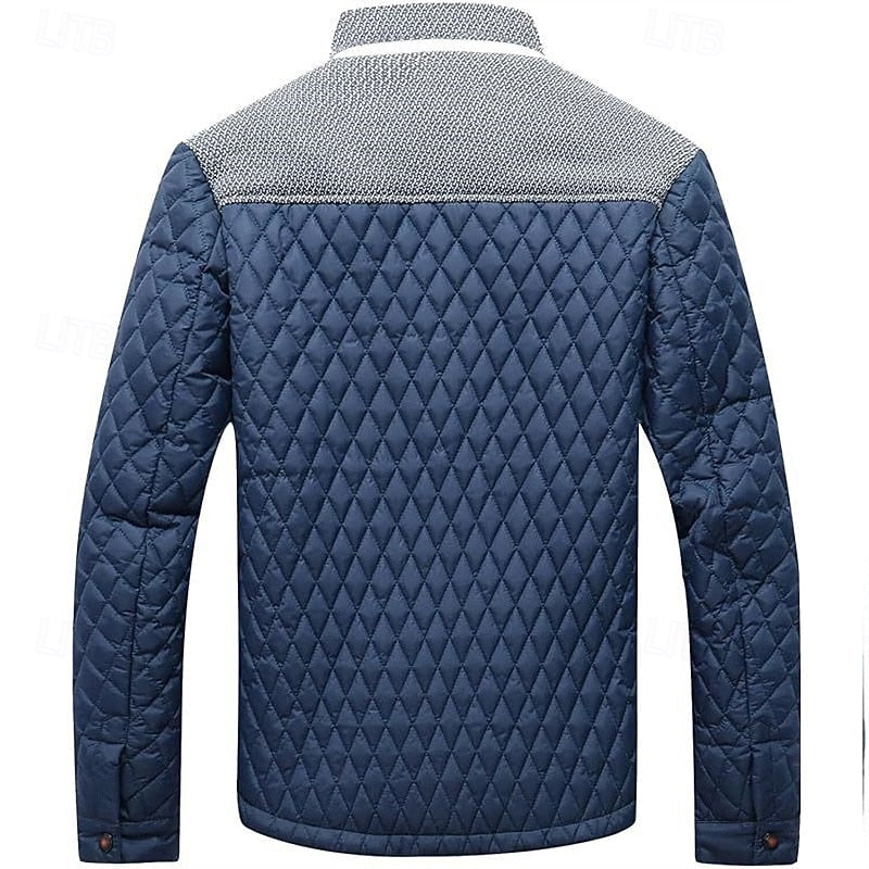 Quilted Stand-Collar Jacket