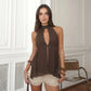Kaelen - Boho Chiffon Halter Top