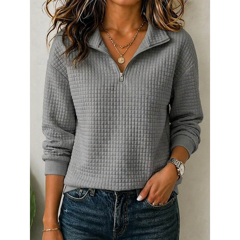 Textured Quarter-Zip Pullover