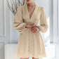 Kaltus - Elegant Chiffon V-Neck Dress