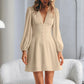 Kaltus - Elegant Chiffon V-Neck Dress