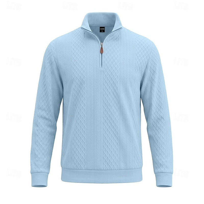 Textured Quarter-Zip Pullover