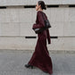 Kivrin - Elegant Maxi Dress Satin U-Neck