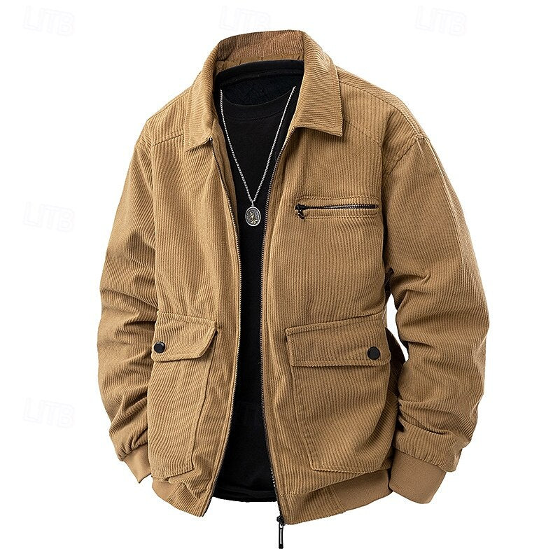 Ribbed Lapel Jacket