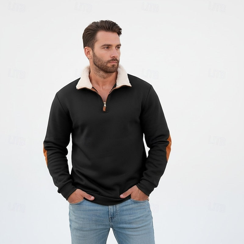 Standing Collar Half-Zip Pullover