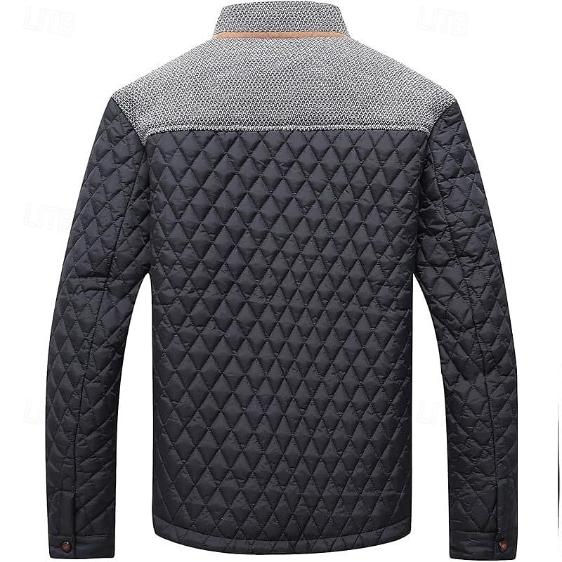 Quilted Stand-Collar Jacket