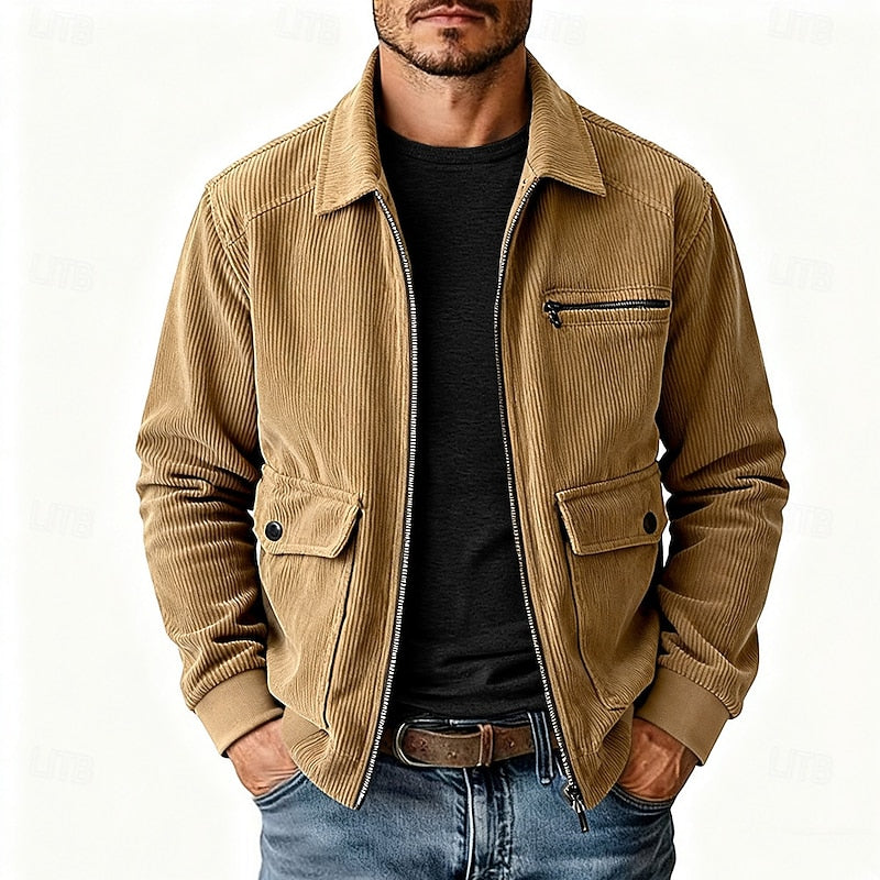 Ribbed Lapel Jacket