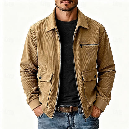 Ribbed Lapel Jacket