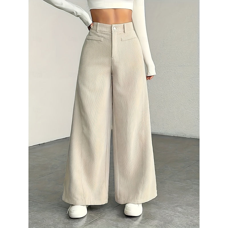 Wide-Leg Tailored Trousers