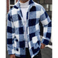 Checked Standing-Collar Jacket