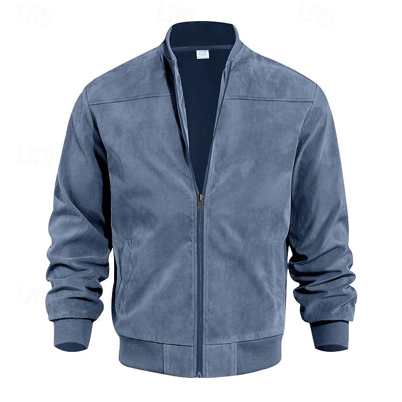 Stand-Collar Zip Jacket