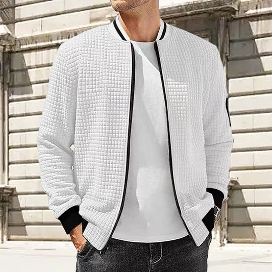 Textured Bomber Jacket