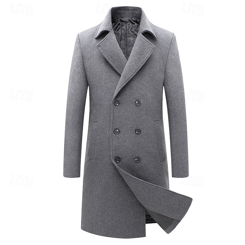 Tailored Double-Breasted Overcoat